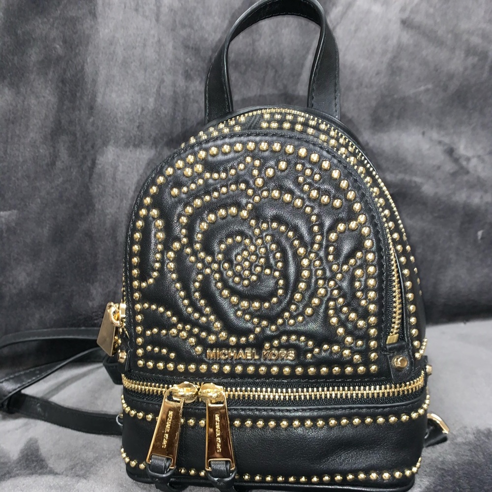 Black Michael Kors Backpack Purse - Picture 2 of 4